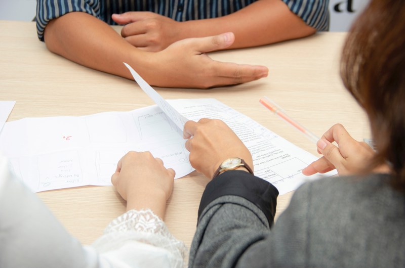 Billede af en jobsamtale